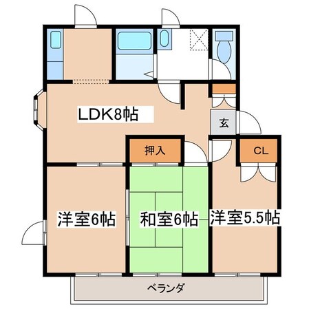 松本駅 徒歩54分 1階の物件間取画像